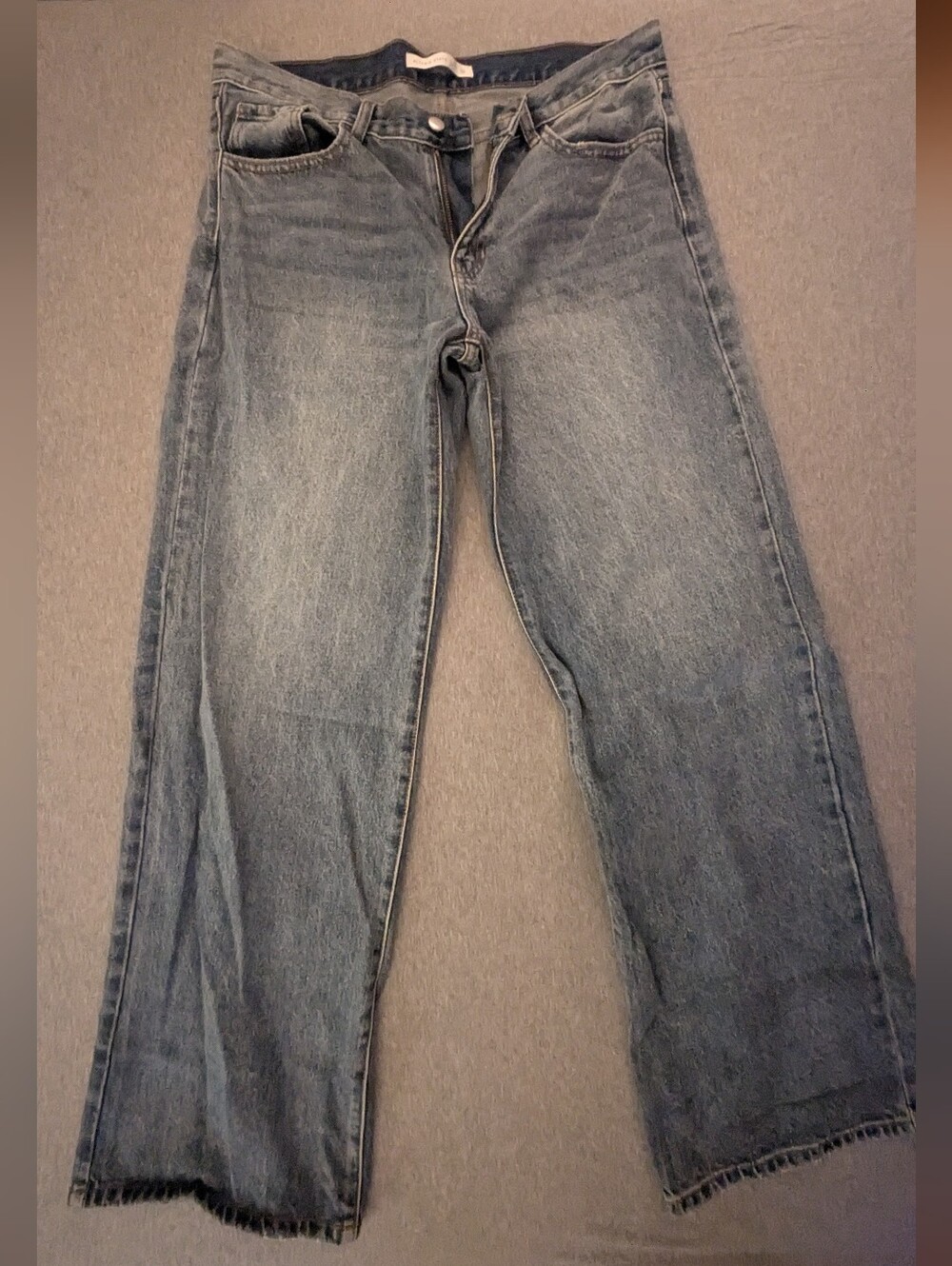 Altar'd State Washed Blue Wide-Leg Jeans
